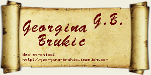 Georgina Brukić vizit kartica